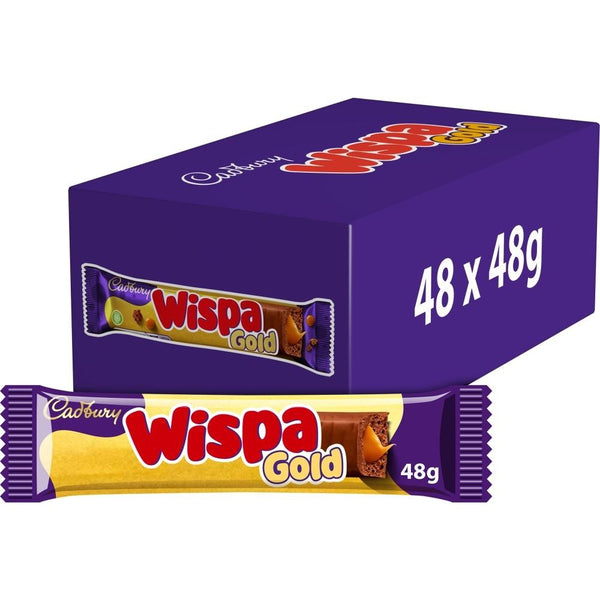 Cadbury Wispa Gold Chocolate Bar 47g 48 x 47g Bars