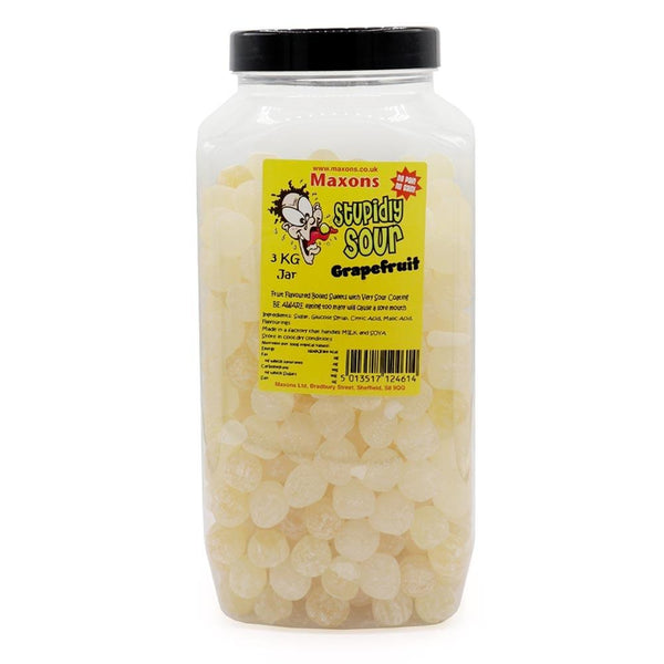 Maxon's Stupidly Sour Grapefruit Sweets Jar 3kg