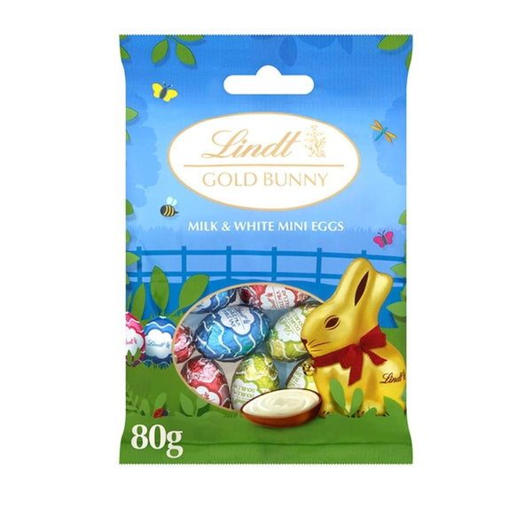 Lindt Gold Bunny Milk & White Mini Eggs Bag 80g