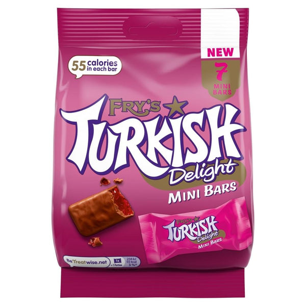 Fry's Turkish Delight 7 Mini Chocolate Bars 20 x 105g Bags