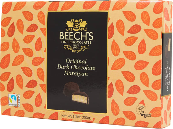 Beech's Fine Chocolates Original Dark Chocolate Marzipan Box 150g x 6 Boxes