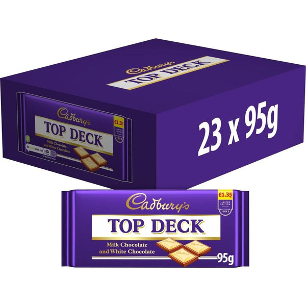 Cadbury's Top Deck Milk Chocolate and White Chocolate Bar 95g £1.35 PMP x 23 Bars