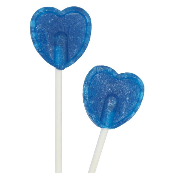 Blue Raspberry Heart Lollipops 5.2g x 200 Lollipops