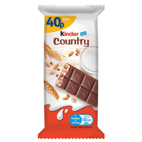 Kinder Country Bar 23.5g 40p PMP 40 x 23.5g Bars