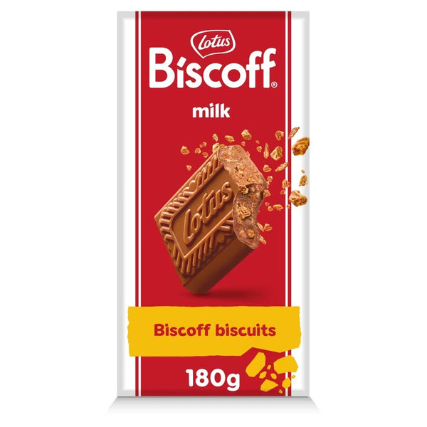 Lotus Biscoff Milk Chocolate with Biscoff Crumbs Bar 180g 16 x 180g Bars
