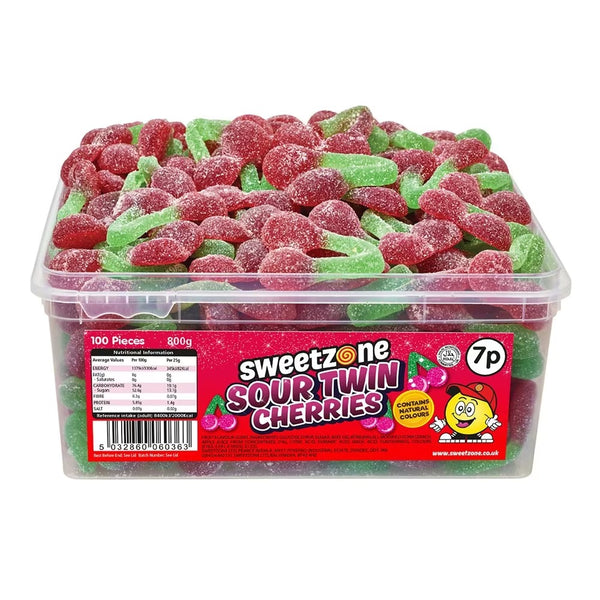 Sweetzone Sour Twin Cherries 7p Tub 800g