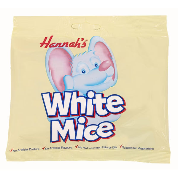 Hannah's White Mice Bag 140g x 12 Bags