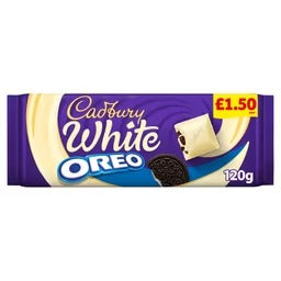 Cadbury Oreo White Chocolate Bar 120g £1.50 PMP x 17 Bars