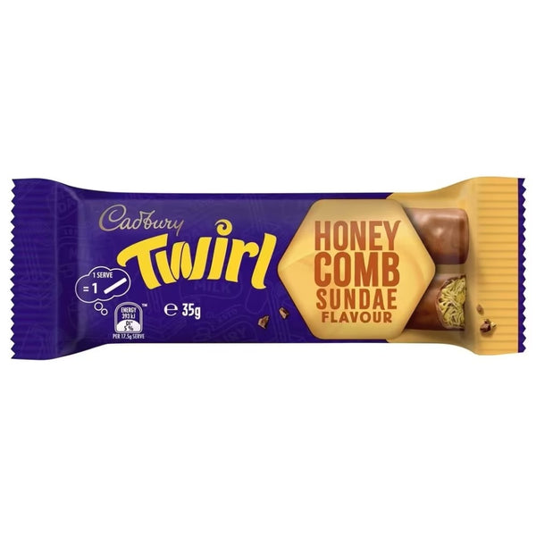 Cadbury Twirl Honeycomb Sundae Chocolate Bar 35g (Australian) x 42