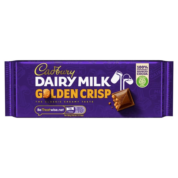 Cadbury Dairy Milk Golden Crisp Chocolate Bar 53g (Irish) x 48 Bars