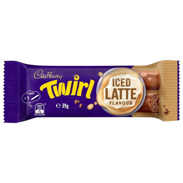Cadbury Twirl Iced Latte Chocolate Bar 39g (Australian) x 42