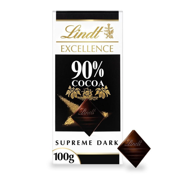 Lindt Excellence Intense Dark 90% Cocoa Chocolate  20 x 100g BarsBar 100g