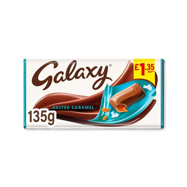 Galaxy Salted Caramel & Milk Chocolate Block Bar £1.35 PMP 24 x 135g