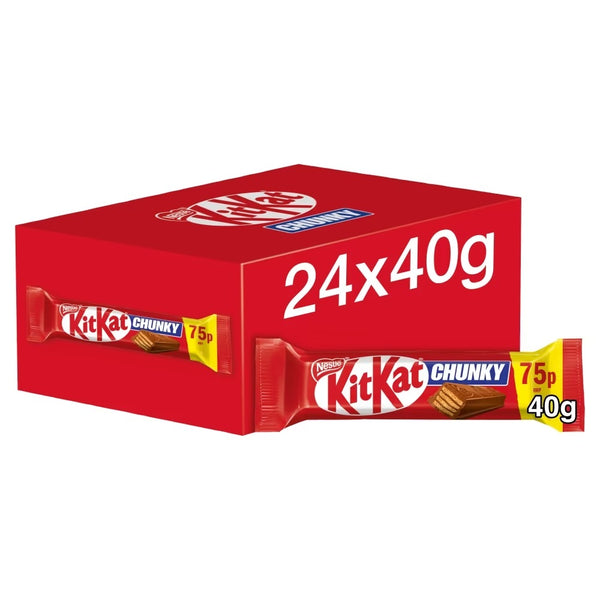 KitKat Chunky Milk Chocolate Bar 40g PMP 75p x 24 Bars