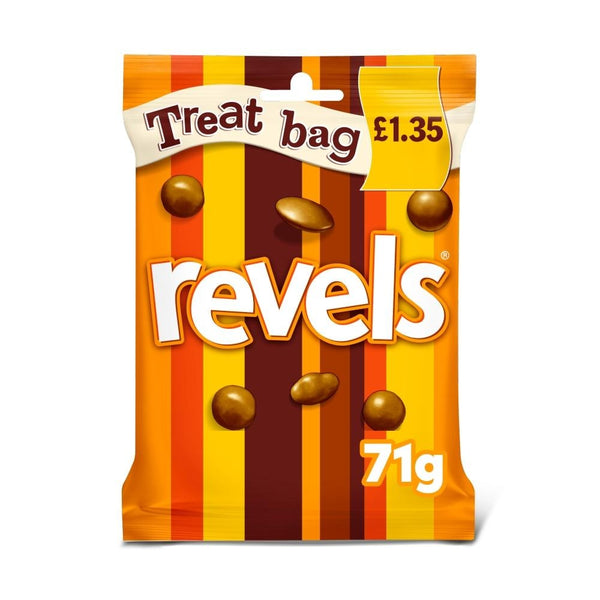 Revels Milk Chocolate with Raisins, Coffee or Orange Treat Bag £1.35 PMP 71g20 x 71g Bags