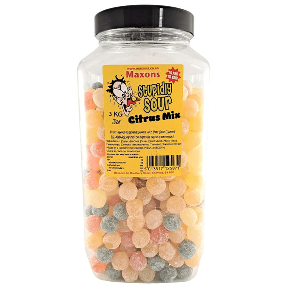 Maxon's Stupidly Sour Citrus Mix Jar 3kg