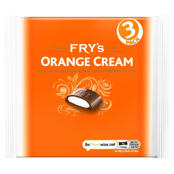 Fry's Orange Cream Chocolate Bar 3 Pack 147g 16 ( 3 x 49g) 16 x (3 x 49g Bars)