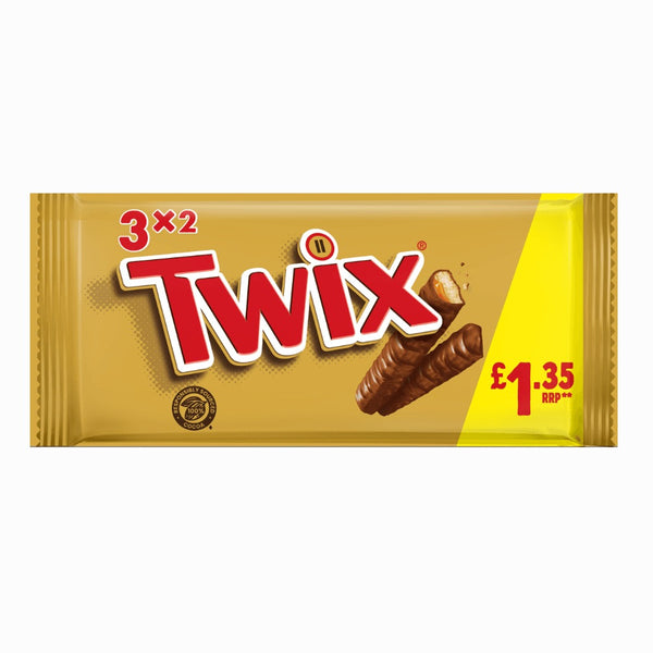 Twix Caramel & Milk Chocolate Fingers Biscuit Snack Bars Multipack £1.35 PMP 120g 24 x (3 x 40g)