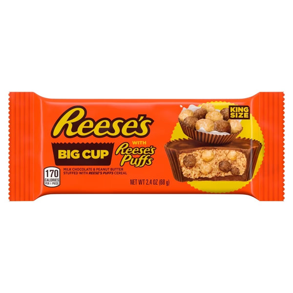 Reese's King Size Cups with Reese's Puffs 68g x 16 Packs