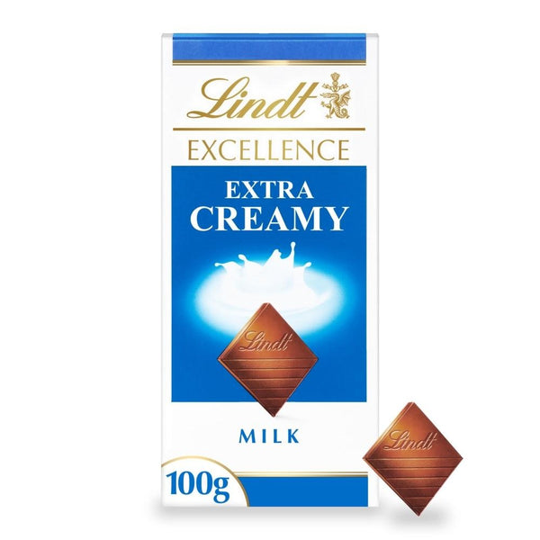 Lindt Excellence Milk Extra Creamy Chocolate Bar 100g x 8