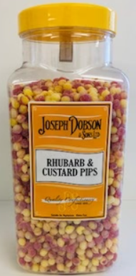 Dobson Rhubarb and Custard Pips Jar 2.72kg